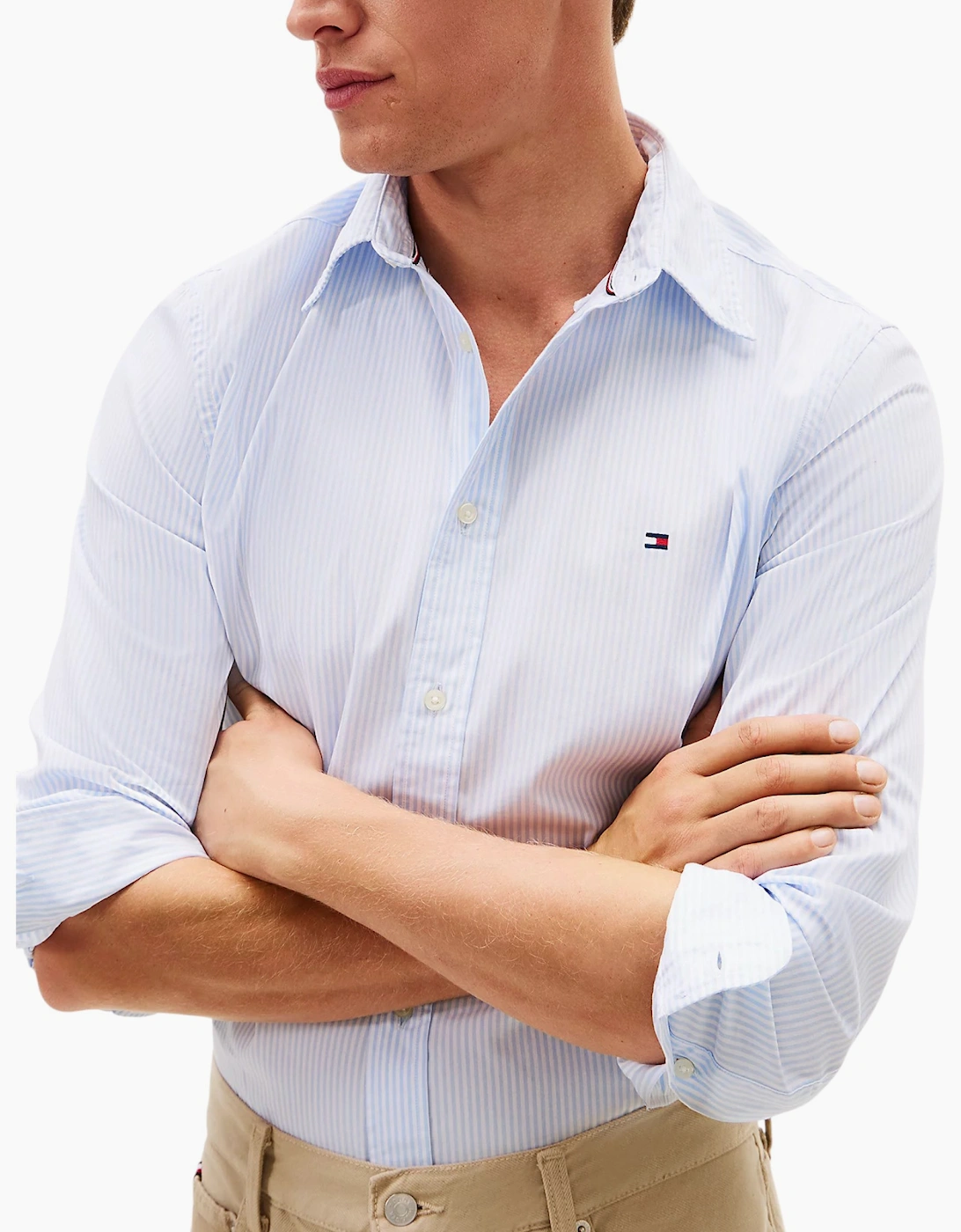 Tommy Hilfiger Mens Oxford Shirts TH Flex Slim Fit Top