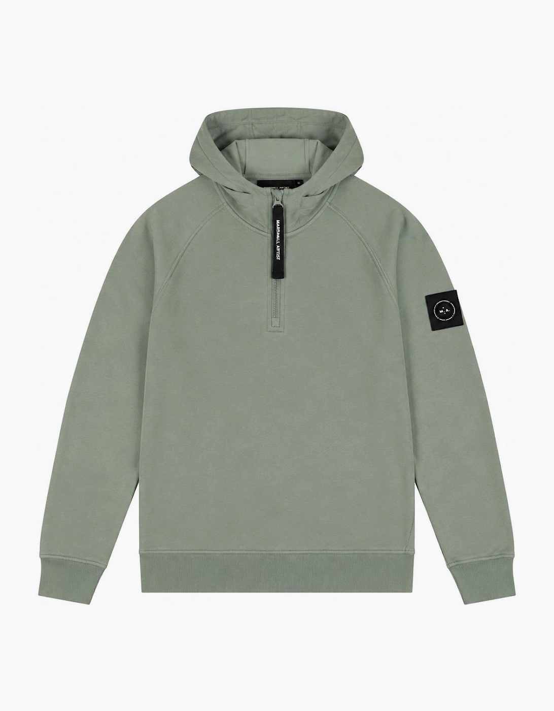 Men's Marshall Artist Stanford Quarter Zip Hoodie Sage - Size: 38