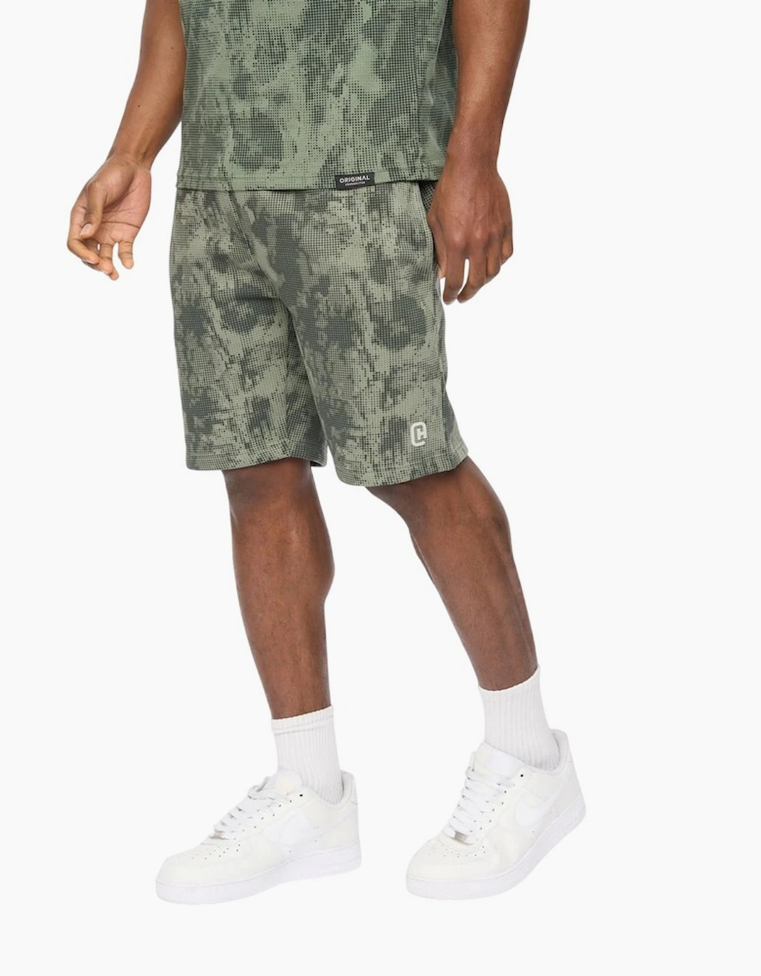 Crosshatch Mens Bardon Camo Sweat Shorts