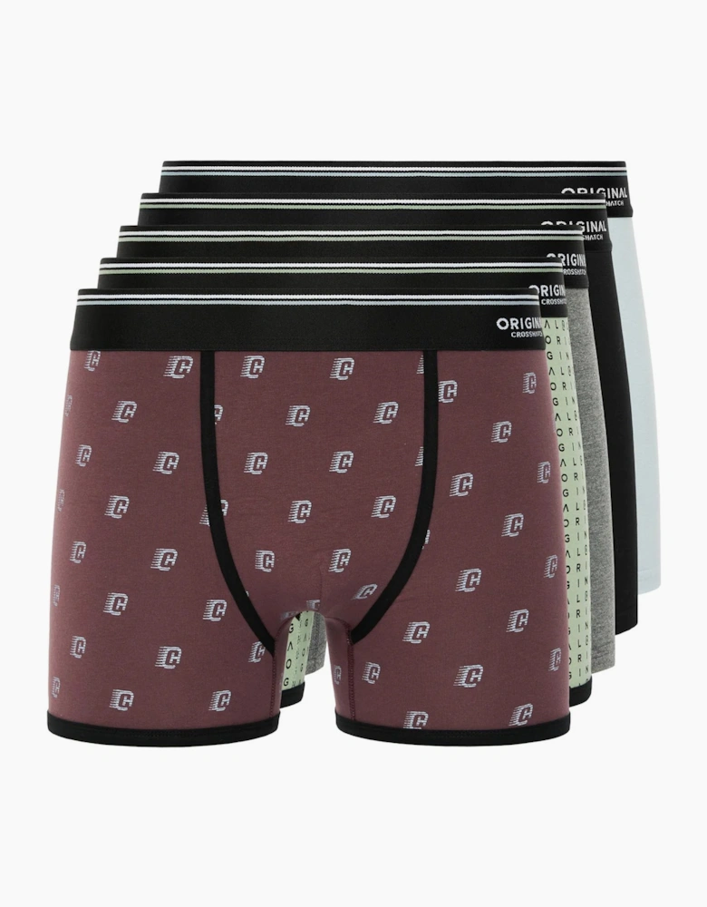 Crosshatch Mens Motifix Boxer Shorts (Pack of 5)