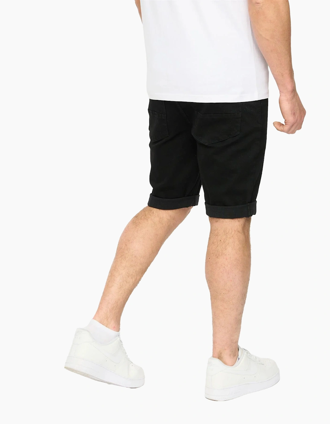 Crosshatch Mens Youlgreeve Denim Belted Shorts