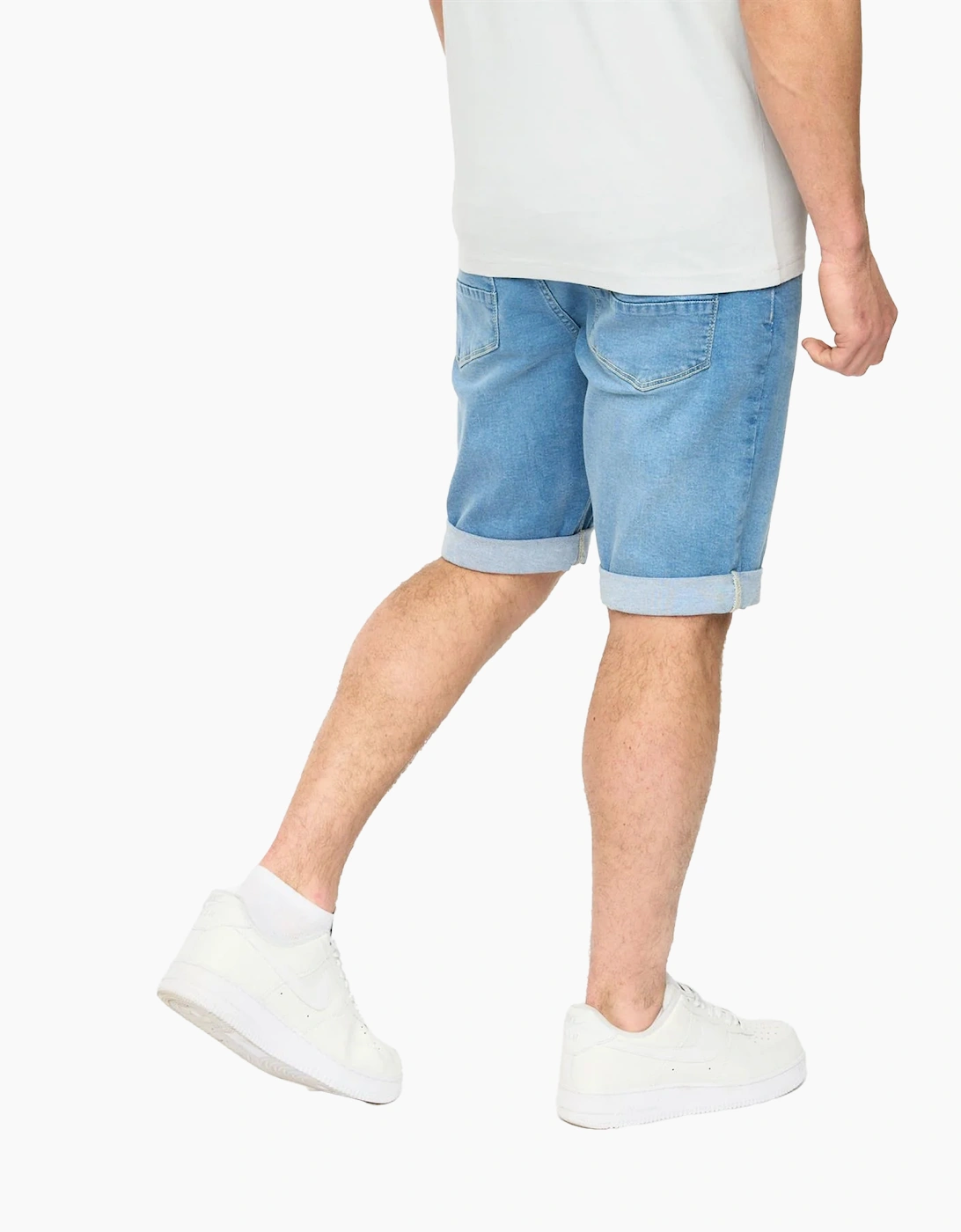 Crosshatch Mens Youlgreeve Denim Belted Shorts