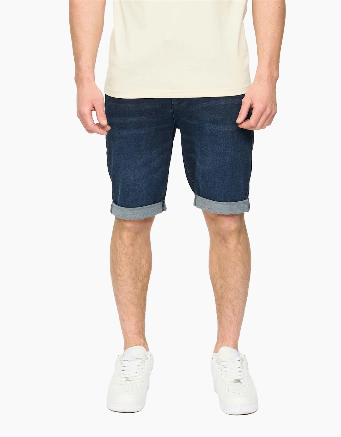 Crosshatch Mens Youlgreeve Denim Belted Shorts, 5 of 4