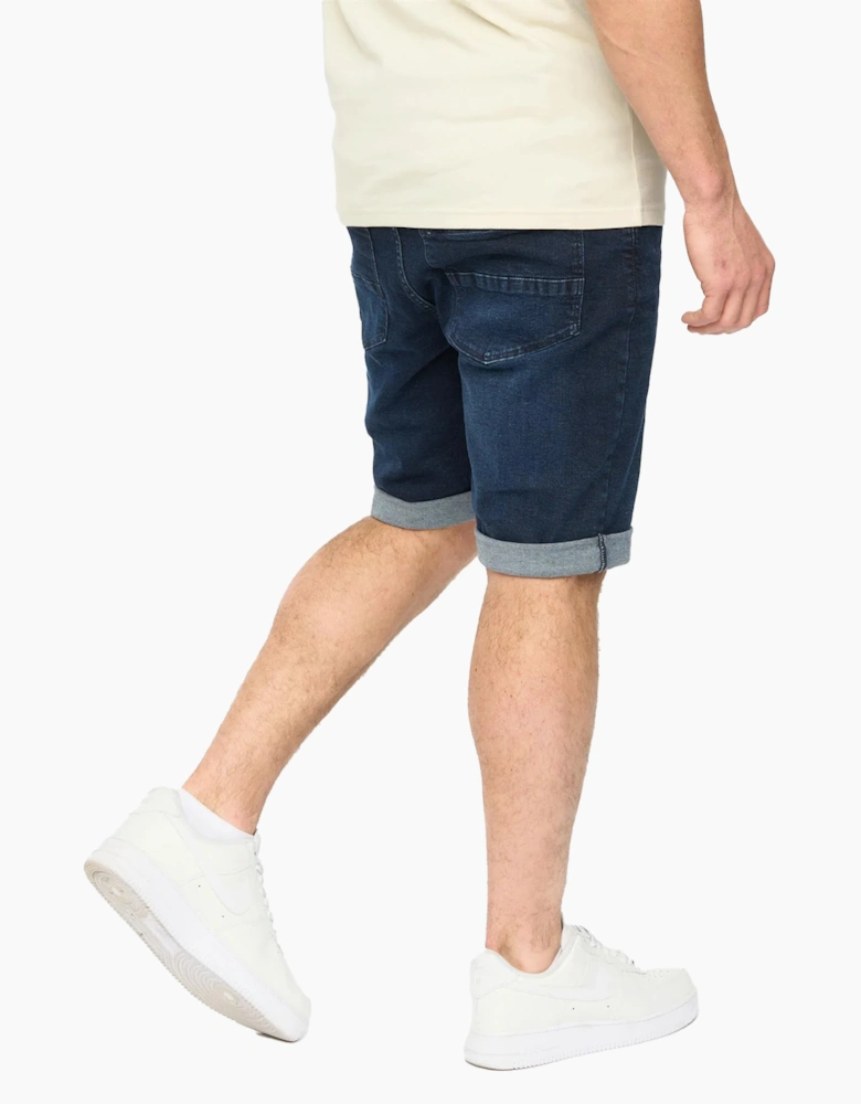 Crosshatch Mens Youlgreeve Denim Belted Shorts