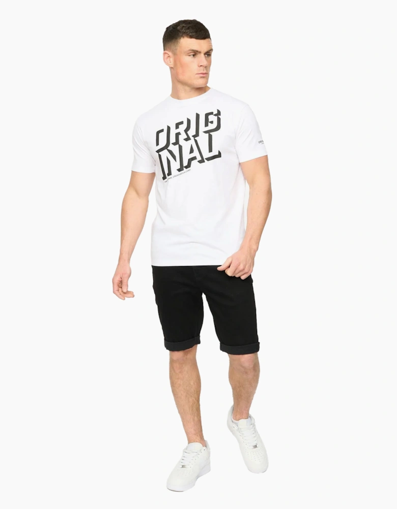Crosshatch Mens Youlgreeve Denim Belted Shorts