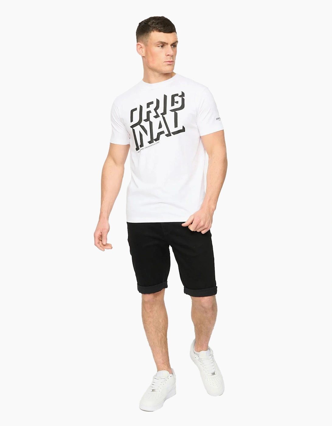 Crosshatch Mens Youlgreeve Denim Belted Shorts