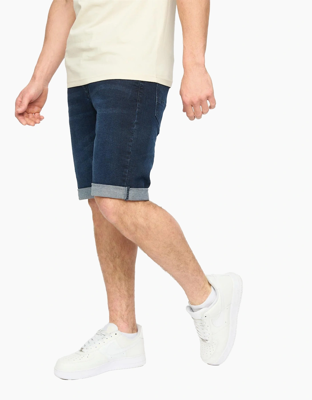 Crosshatch Mens Youlgreeve Denim Belted Shorts