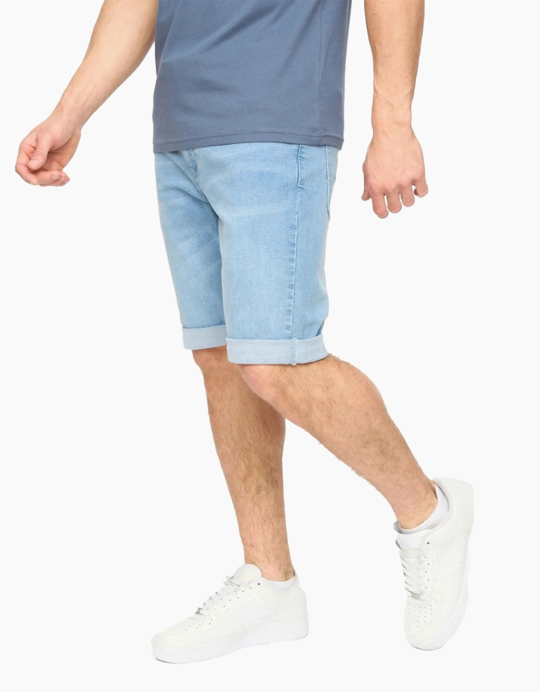 Crosshatch Mens Youlgreeve Denim Belted Shorts