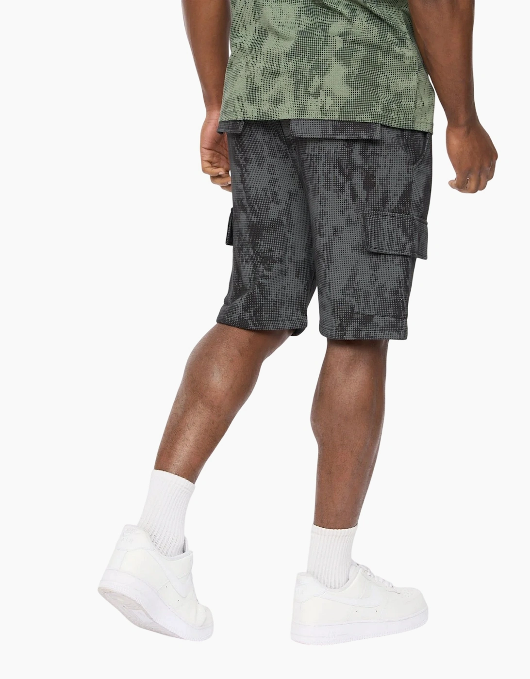 Crosshatch Mens Bardon Camo Cargo Shorts