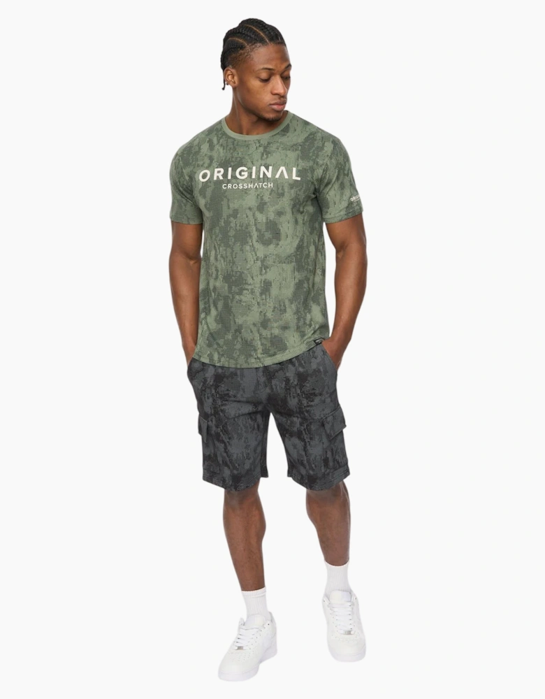 Crosshatch Mens Bardon Camo Cargo Shorts
