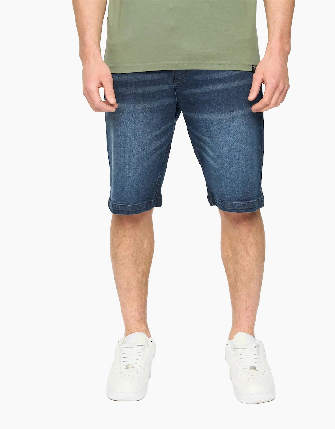Crosshatch Mens Kamaline Denim Shorts, 5 of 4