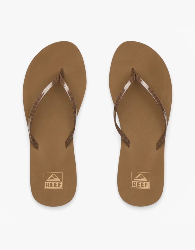 Reef BLISS NIGHTS Womens Toe-Post Sandals Chocolate Stripe