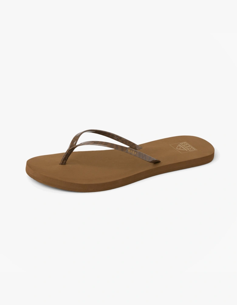 Reef BLISS NIGHTS Womens Toe-Post Sandals Chocolate Stripe