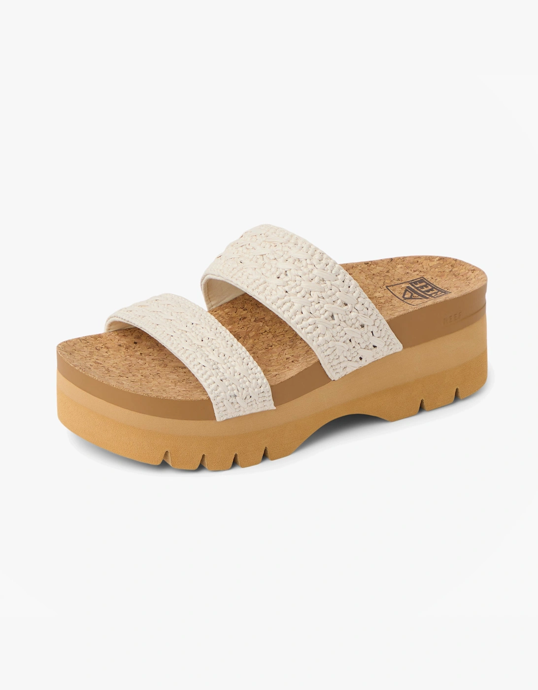 Reef CUSHION VISTA Womens Cross Strap Sandals Vintage Tan Textile
