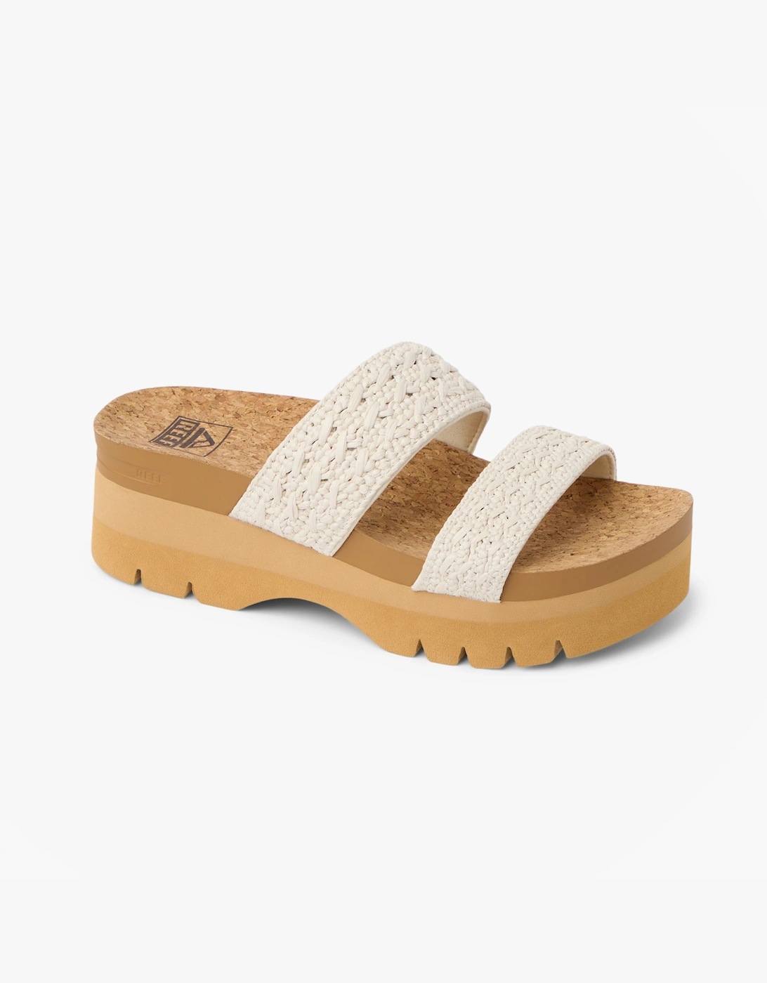 Reef CUSHION VISTA Womens Cross Strap Sandals Vintage Tan Textile