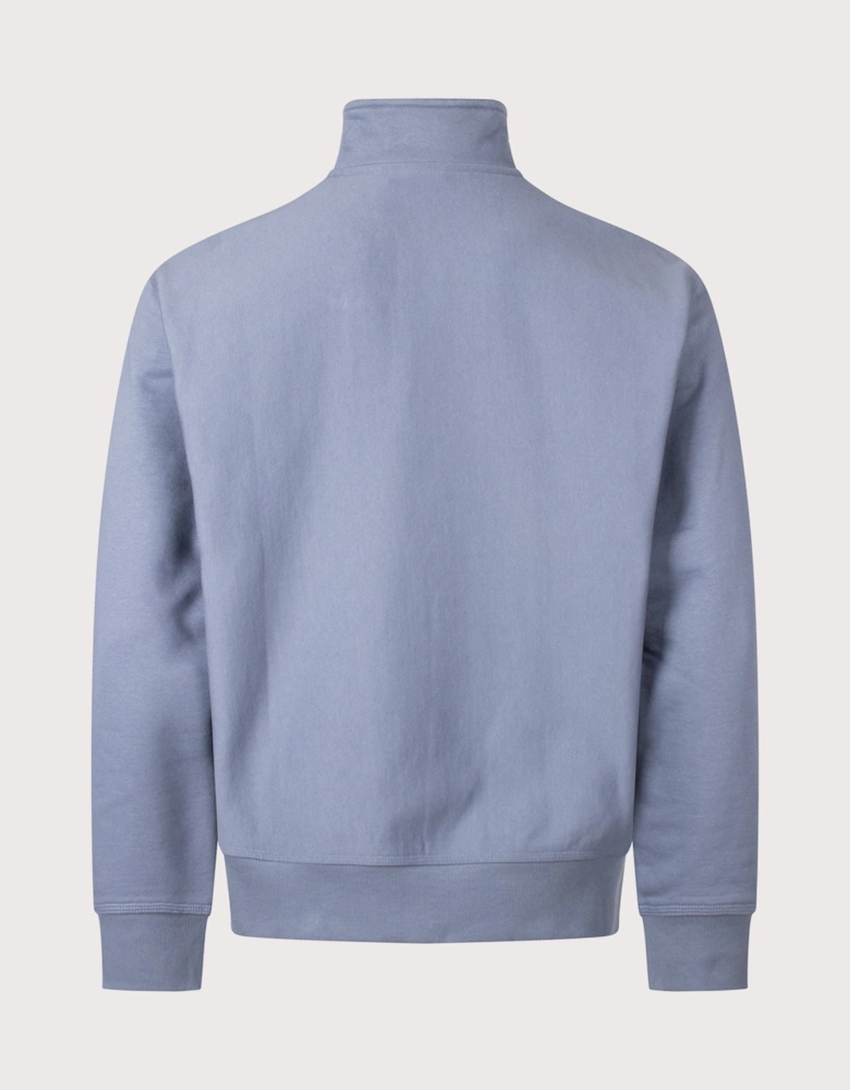 Loose Fit Quarter Zip American Script Sweatshirt