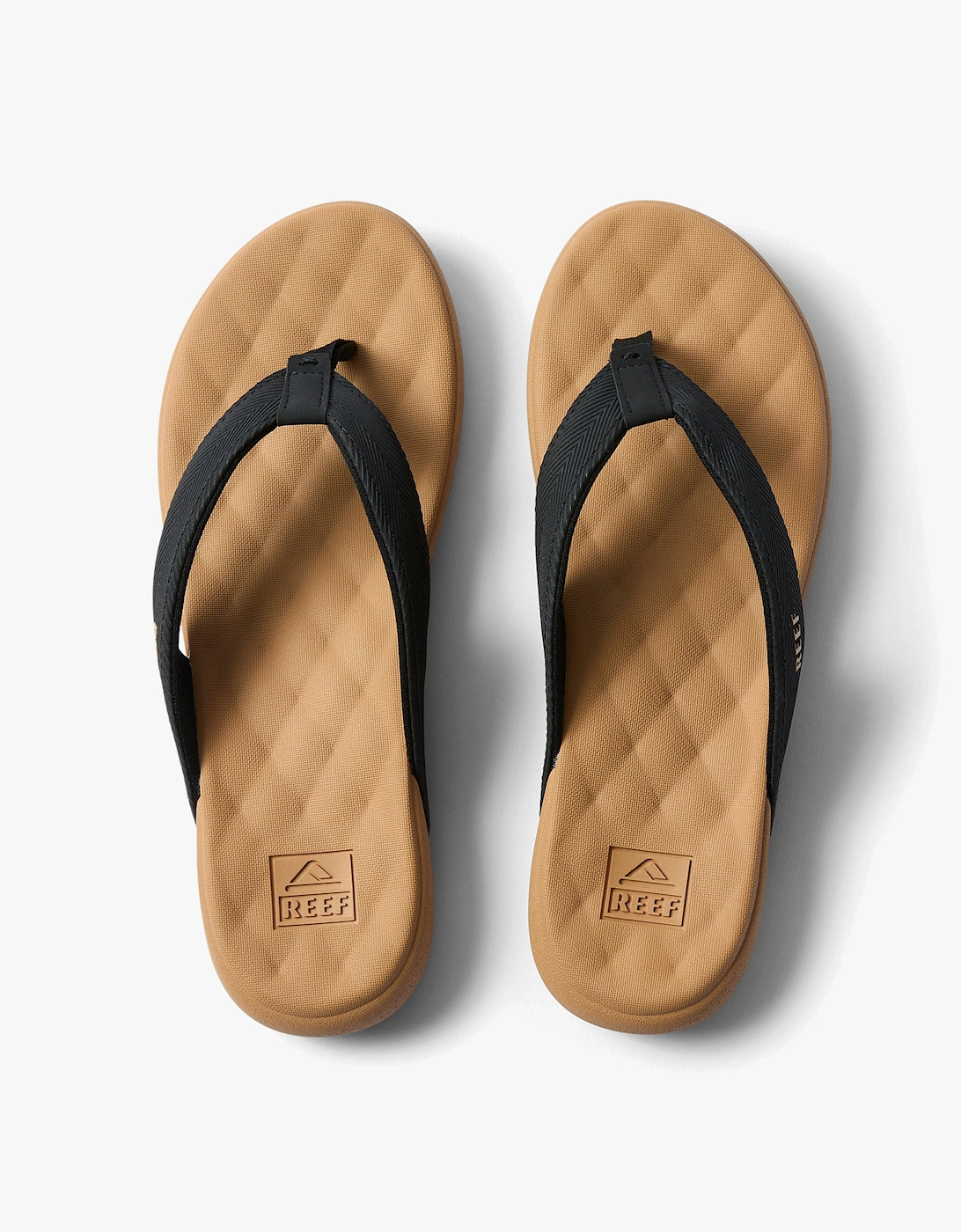 Reef CUSHION MELODY Womens Toe-Post Sandals Black/Tan