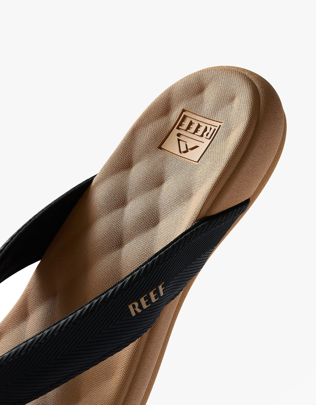 Reef CUSHION MELODY Womens Toe-Post Sandals Black/Tan