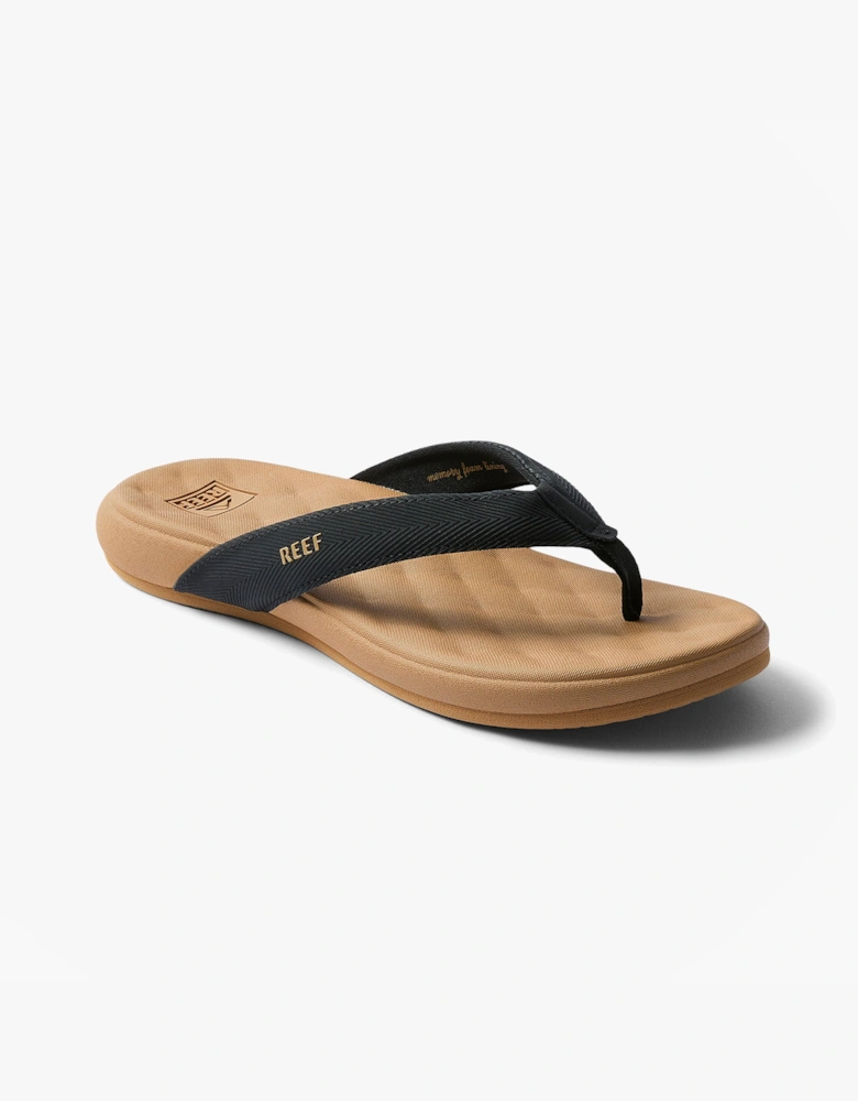 Reef CUSHION MELODY Womens Toe-Post Sandals Black/Tan
