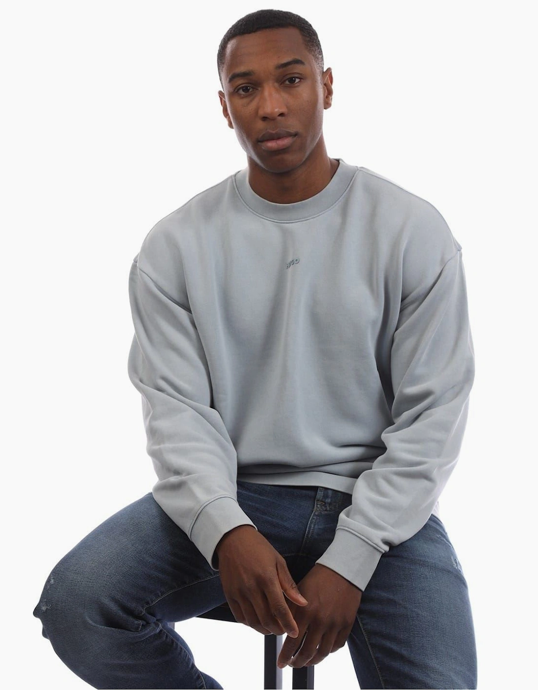 Crew Neck Drop Shoulder Long Sleeve Sweatshirt