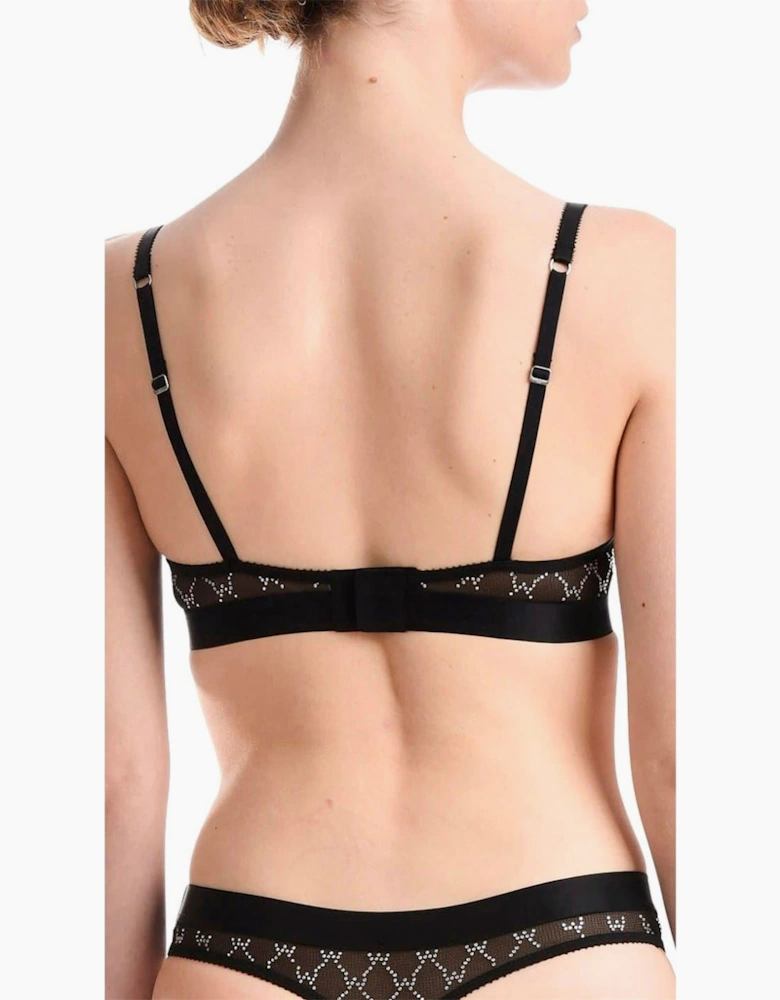 Geometric Patterned Push Up Bra