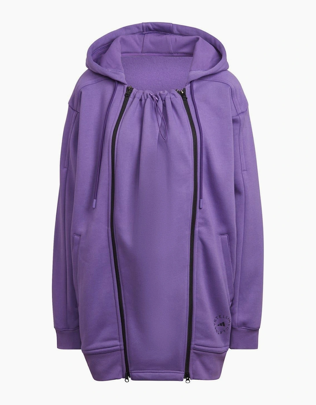 Solid Patterned Hooded Drawstring Ribbed Cuff Zipped Pocket Three in One Jacket, 3 of 2