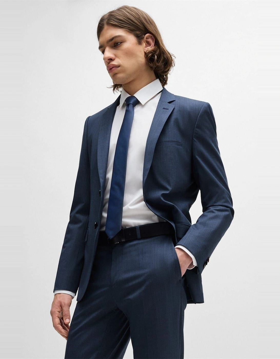Hesten232x Solid Patterned Slim Chinos