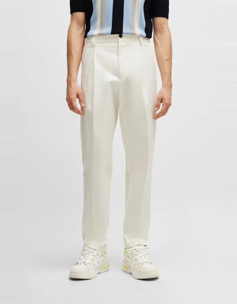 Felix242 Solid Patterned Straight Chinos