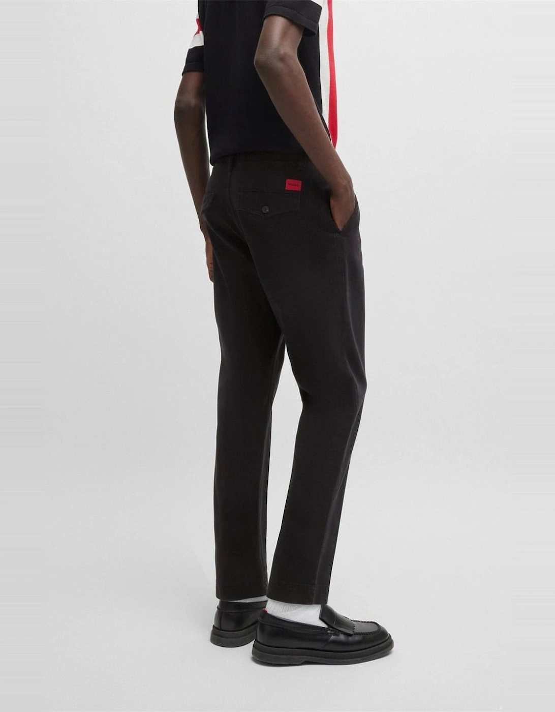 Zeebo233d Solid Patterned Straight Trousers