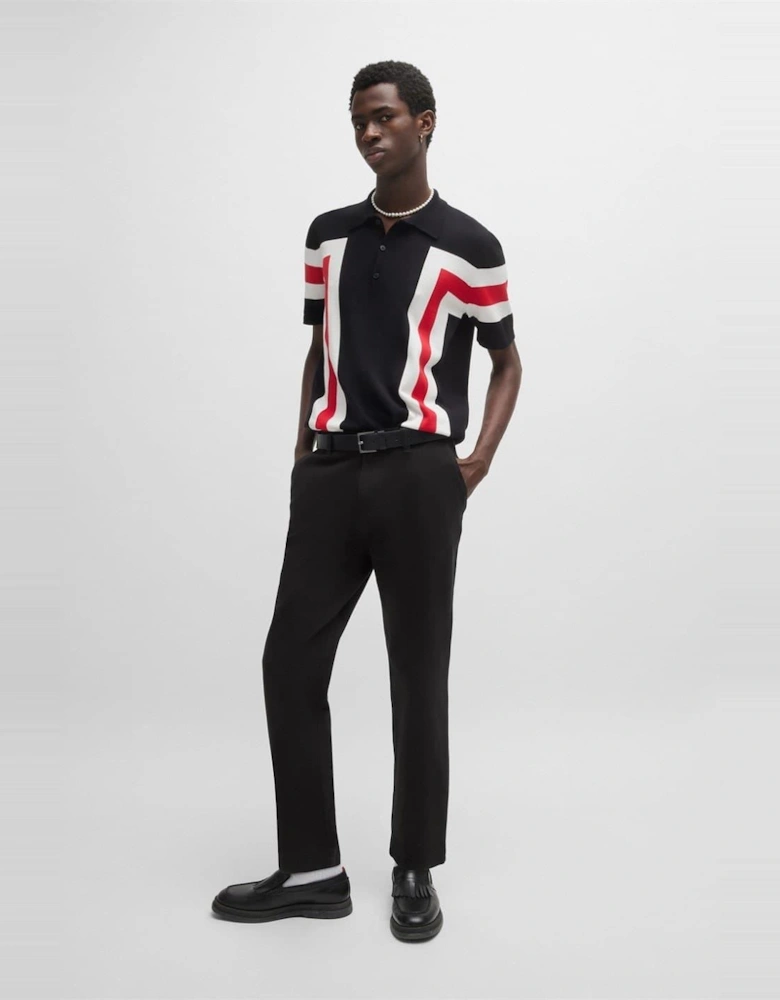 Zeebo233d Solid Patterned Straight Trousers