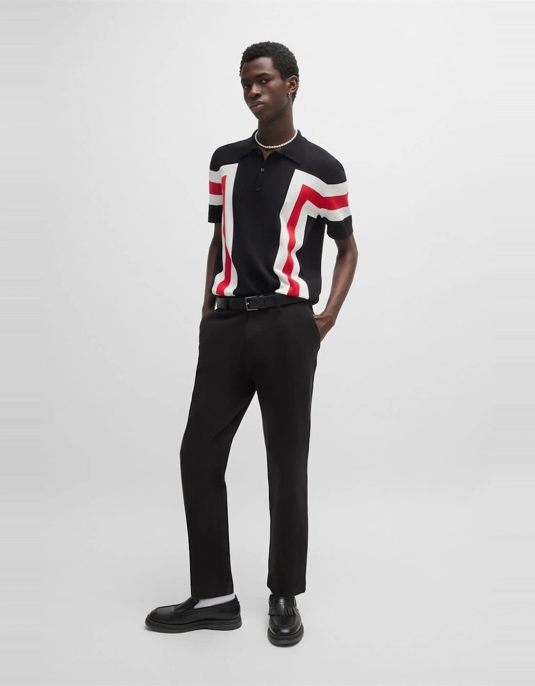 Zeebo233d Solid Patterned Straight Trousers