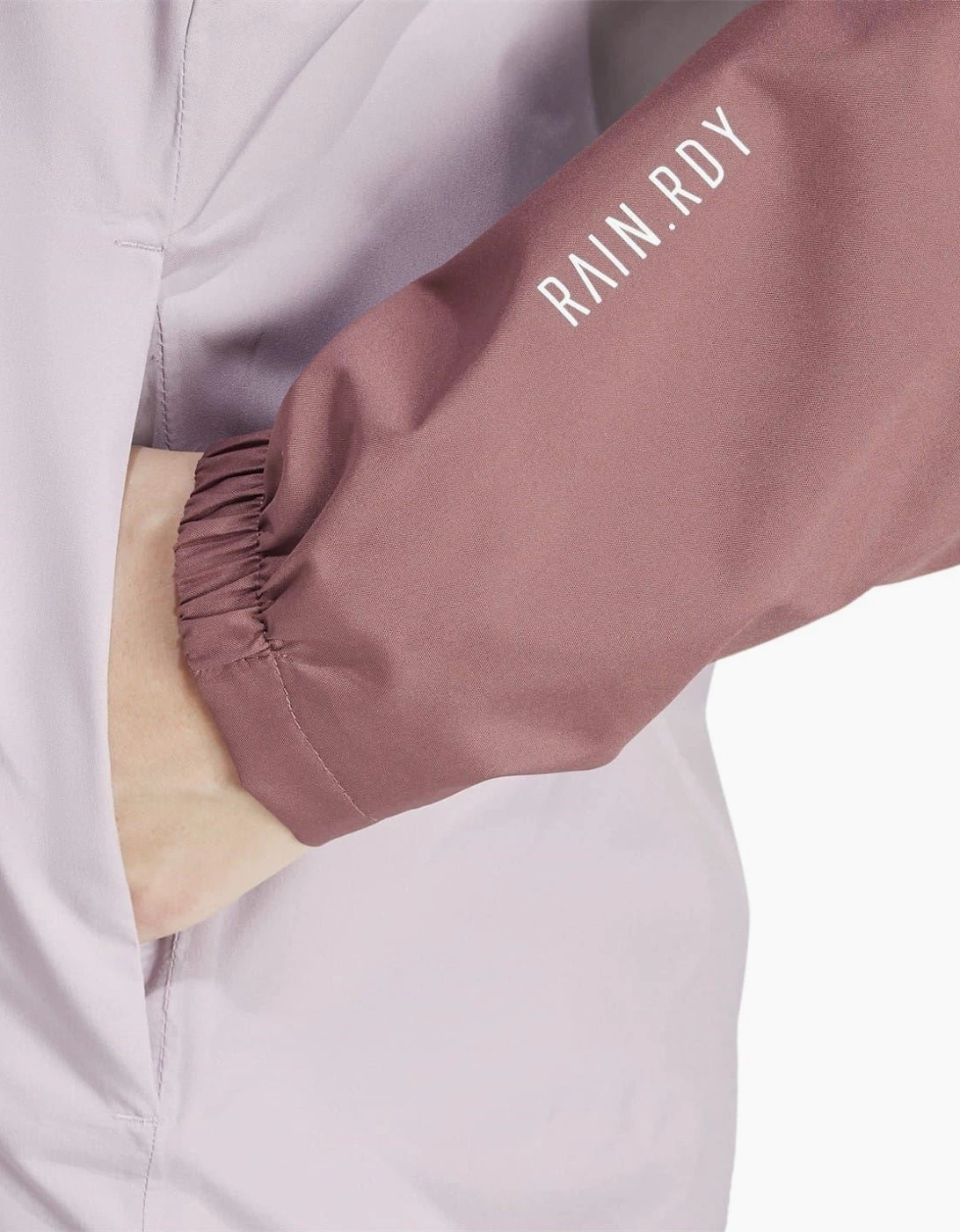Hooded Neck Color Block Rain Jacket