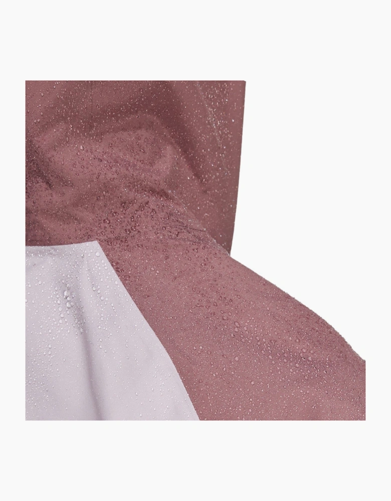 Hooded Neck Color Block Rain Jacket