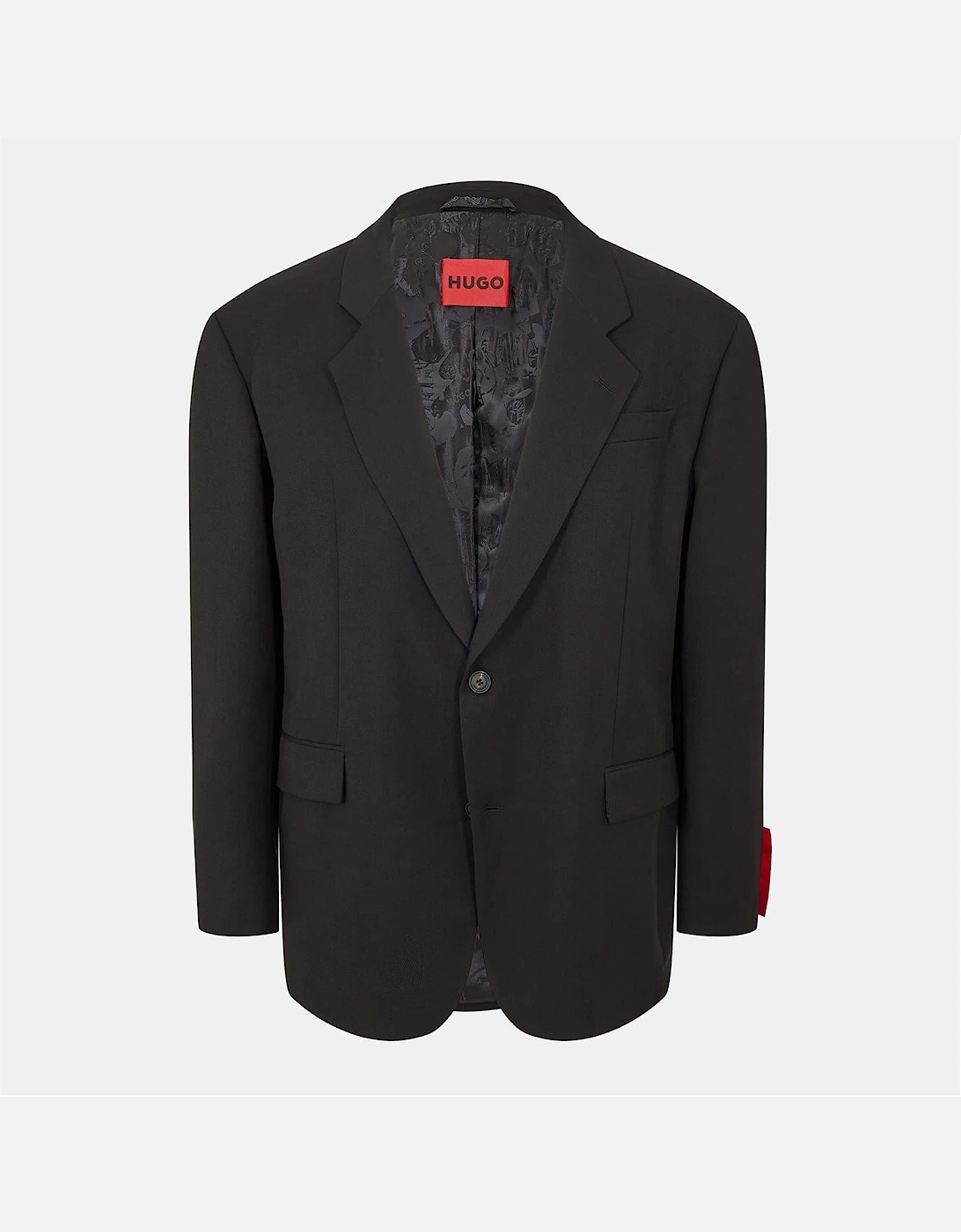 Solid Patterned Lapel Collared Flap Pocket Blazer