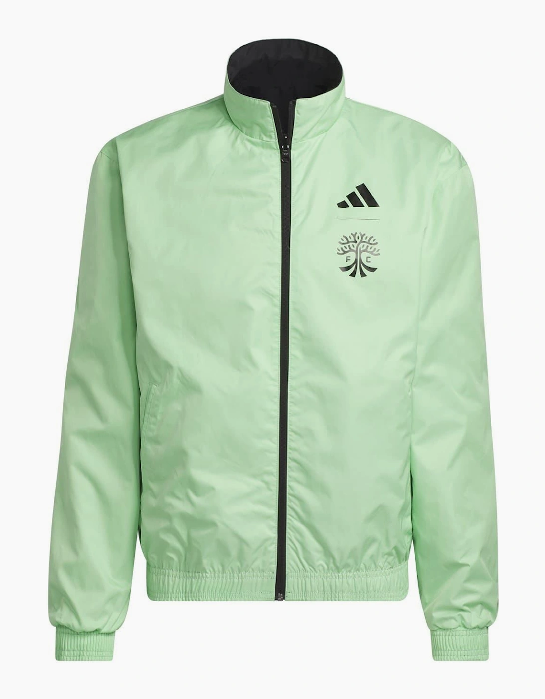 Solid Patterned Track Jacket with Zipped Pocket, 2 of 1