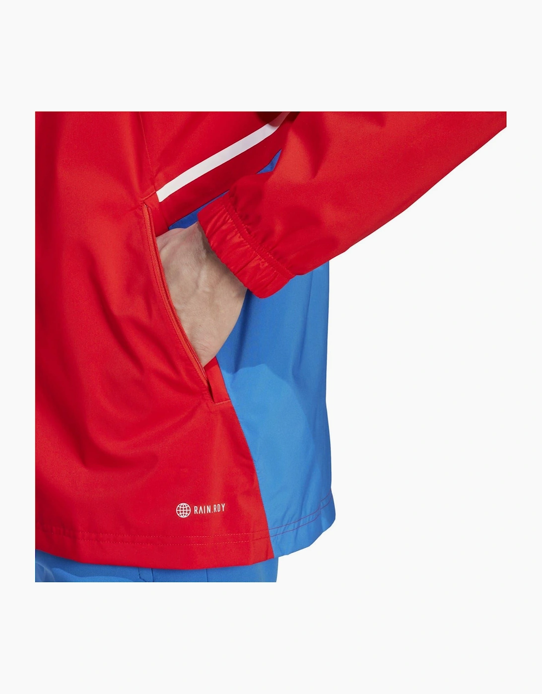 FC Barcelona Full Zipper Rain Jacket with Side Stripes