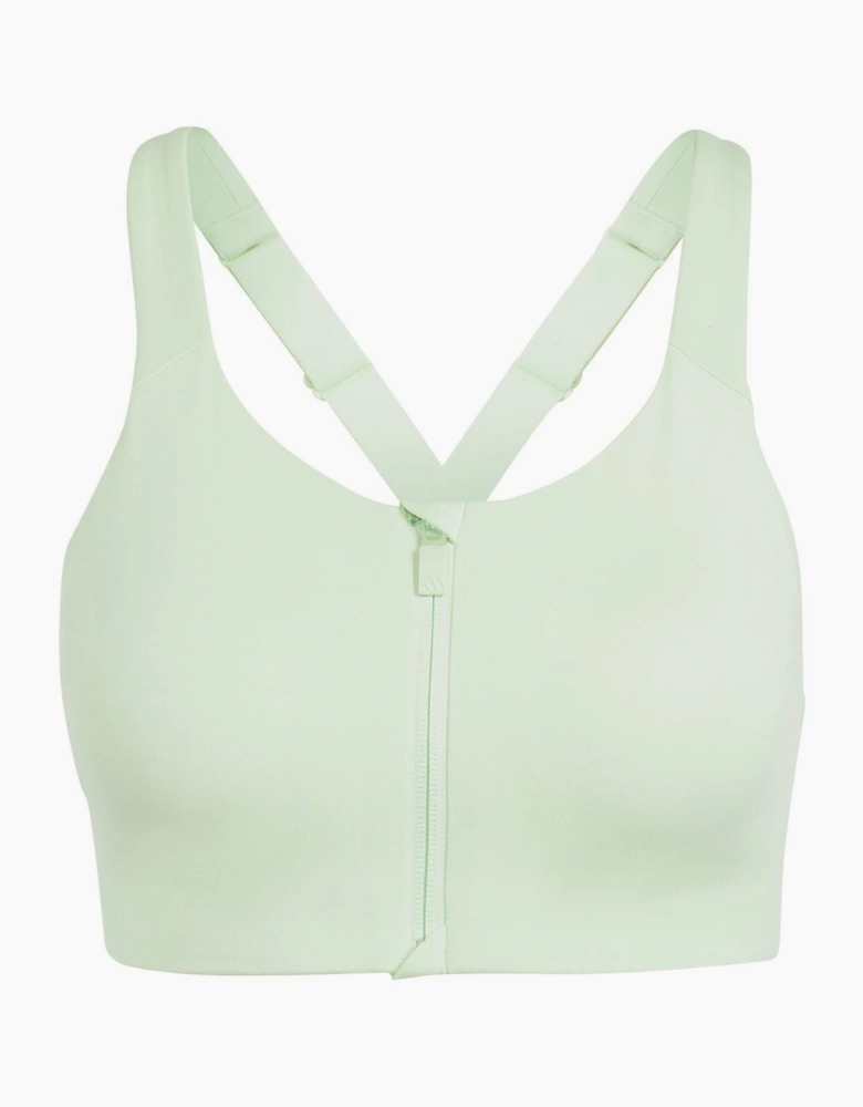 High Impact Scoop Neck Sports Bra with Zipper