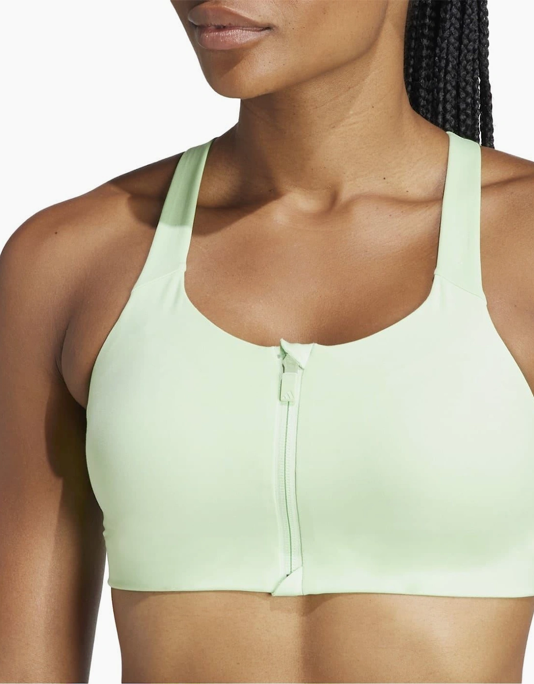 High Impact Scoop Neck Sports Bra with Zipper