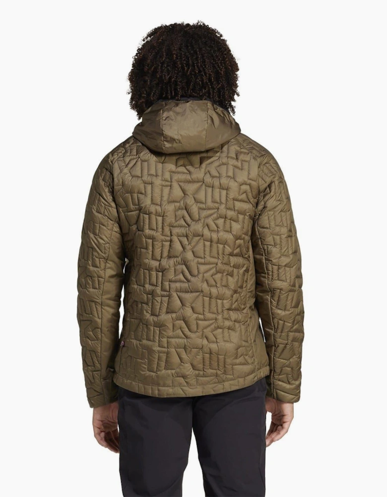 XPR Geometric Patterned Hooded Puffer Jacket