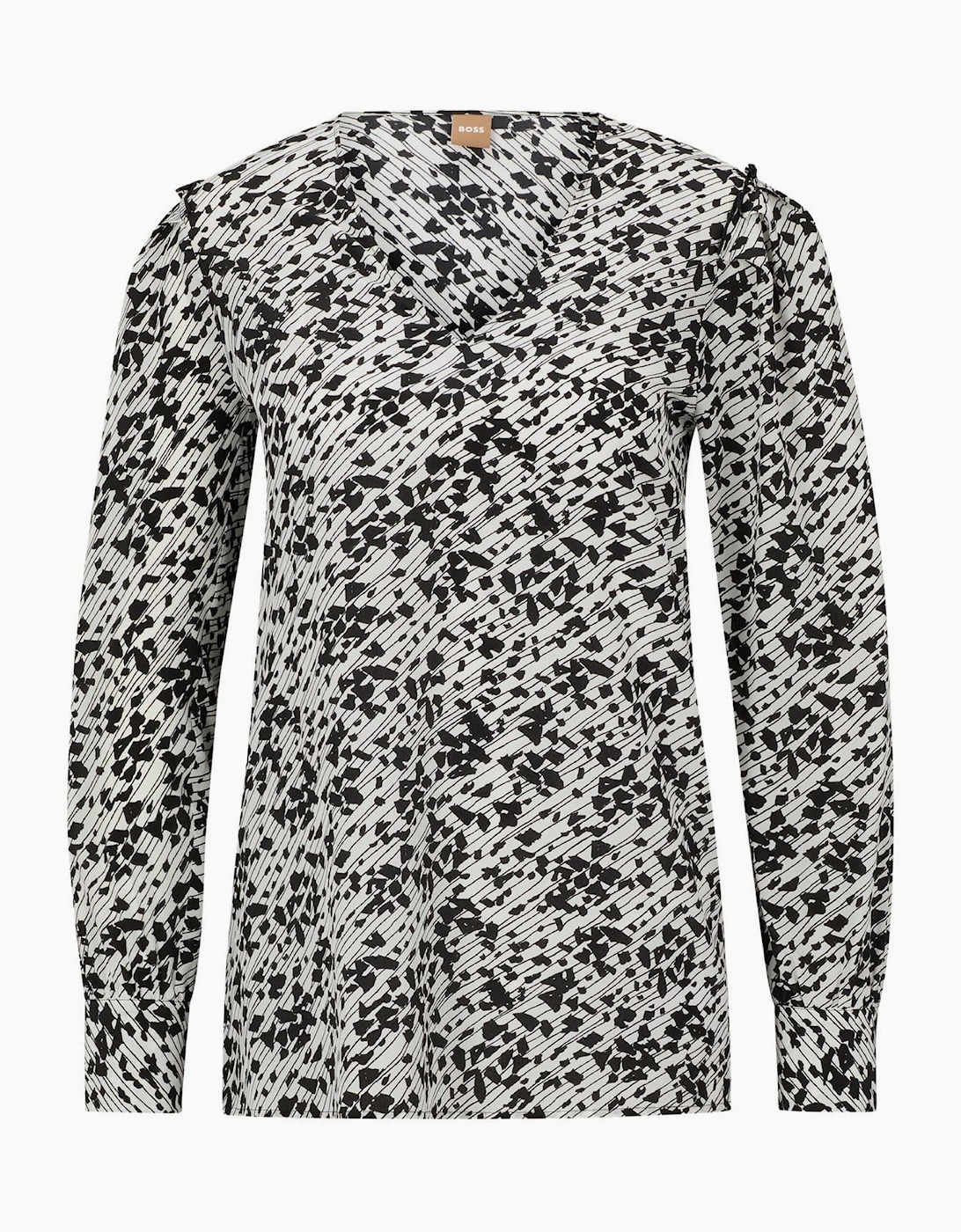 V-Neck Long Sleeve Blouse