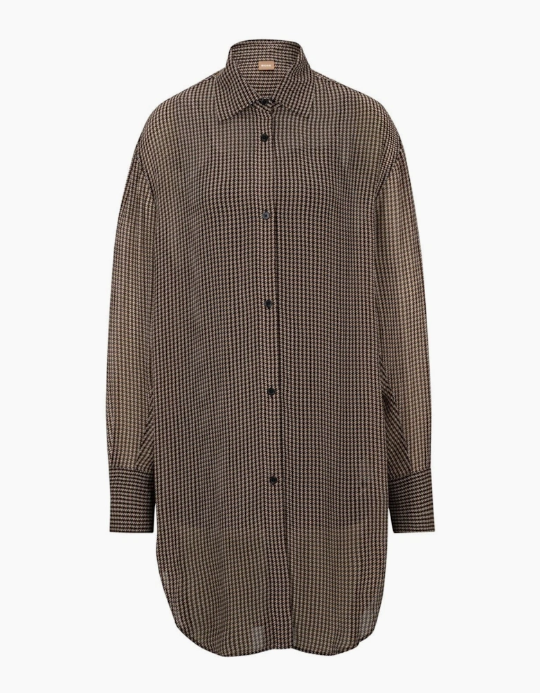 Bareid Long Sleeve Knee Length Shirt Dress