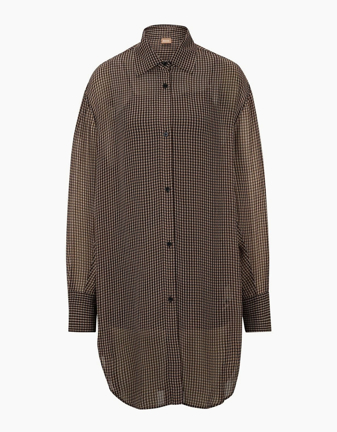 Bareid Long Sleeve Knee Length Shirt Dress
