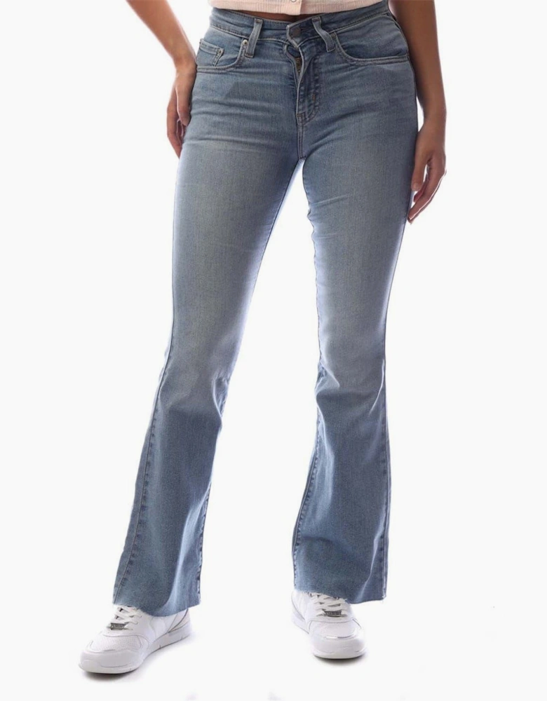 Flared Five Pocket Design Jeans