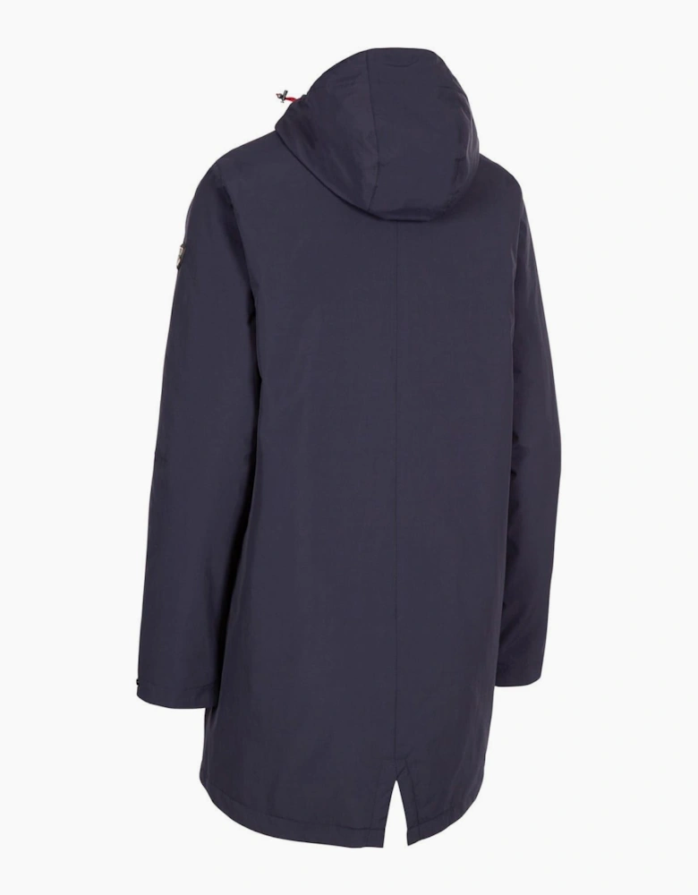 Solid Patterned Hooded Rain Jacket