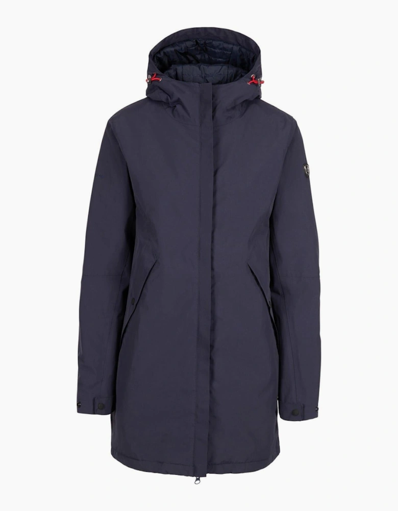 Solid Patterned Hooded Rain Jacket