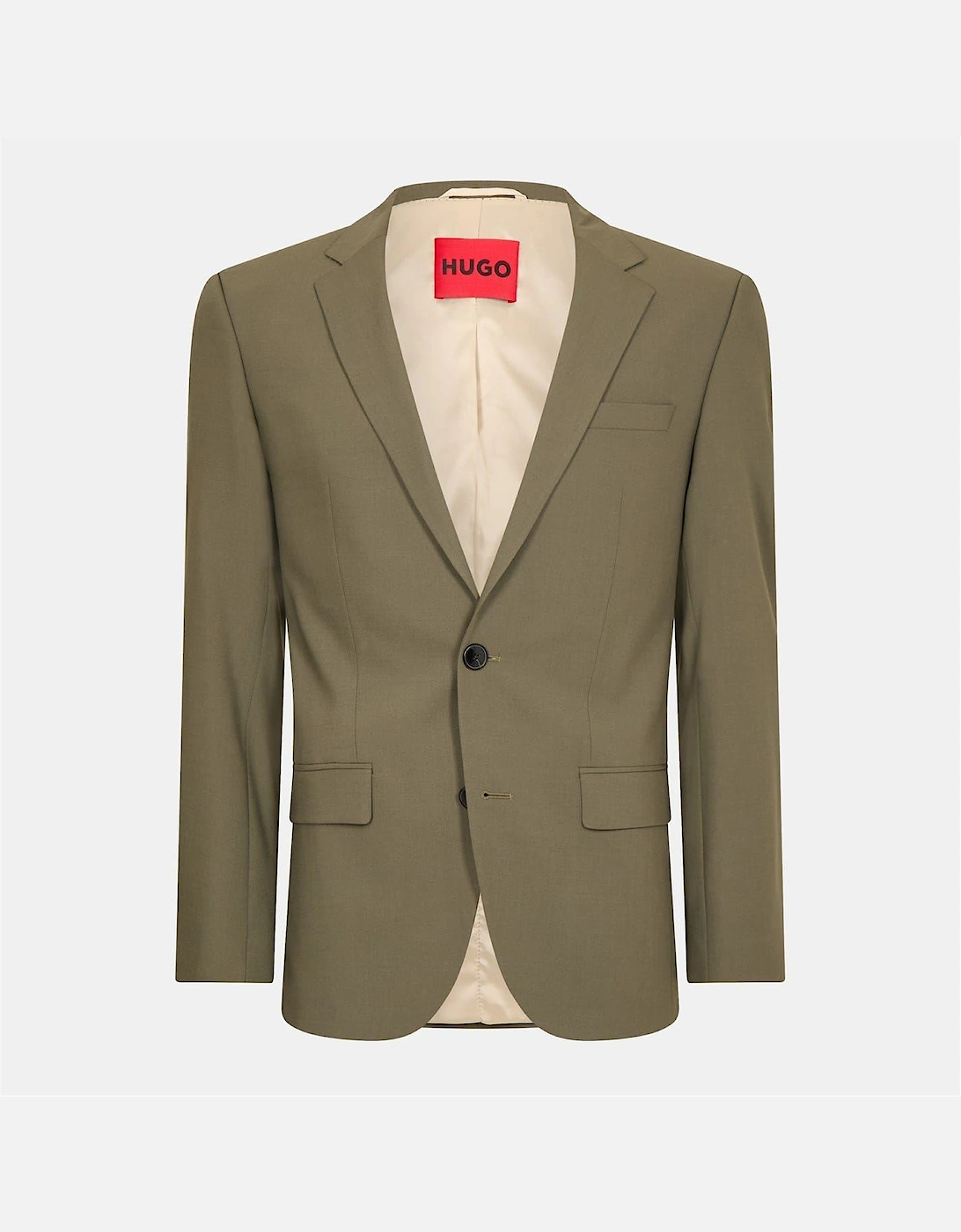 Henry232x Solid Patterned Single Button Flap Pocket Blazer