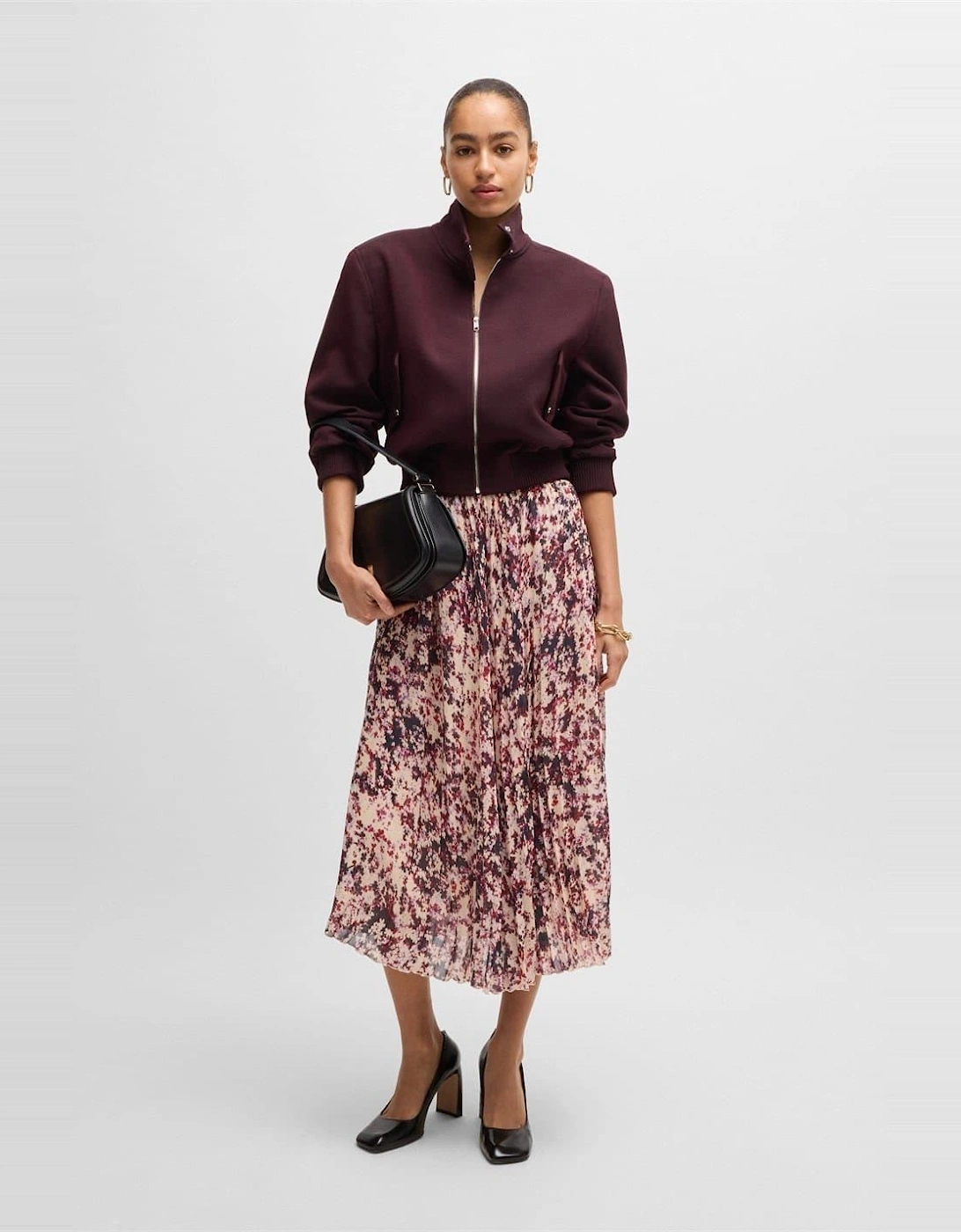 Vapliso2 Midi Abstract Patterned Full Skirt