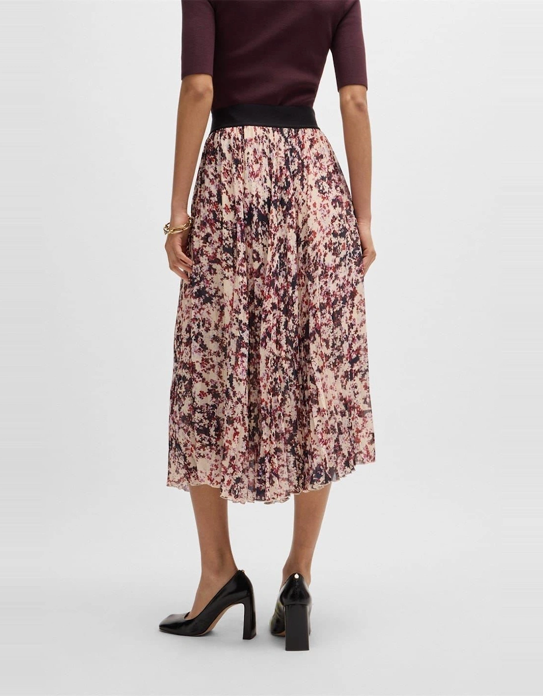 Vapliso2 Midi Abstract Patterned Full Skirt