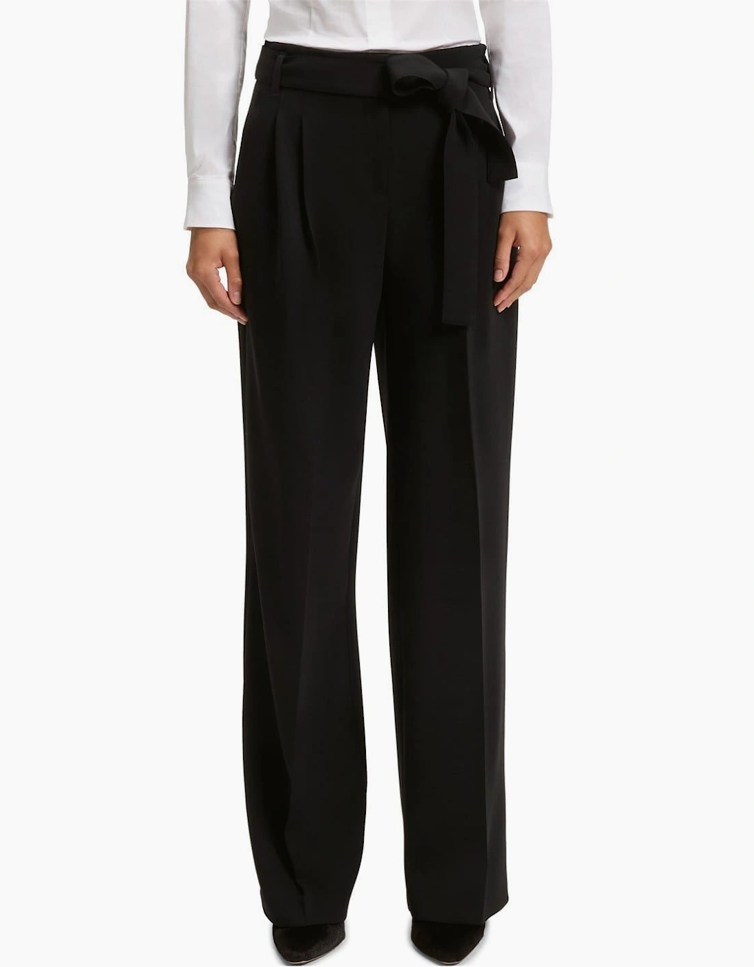 Tapiana Solid Patterned Wide Leg Trousers