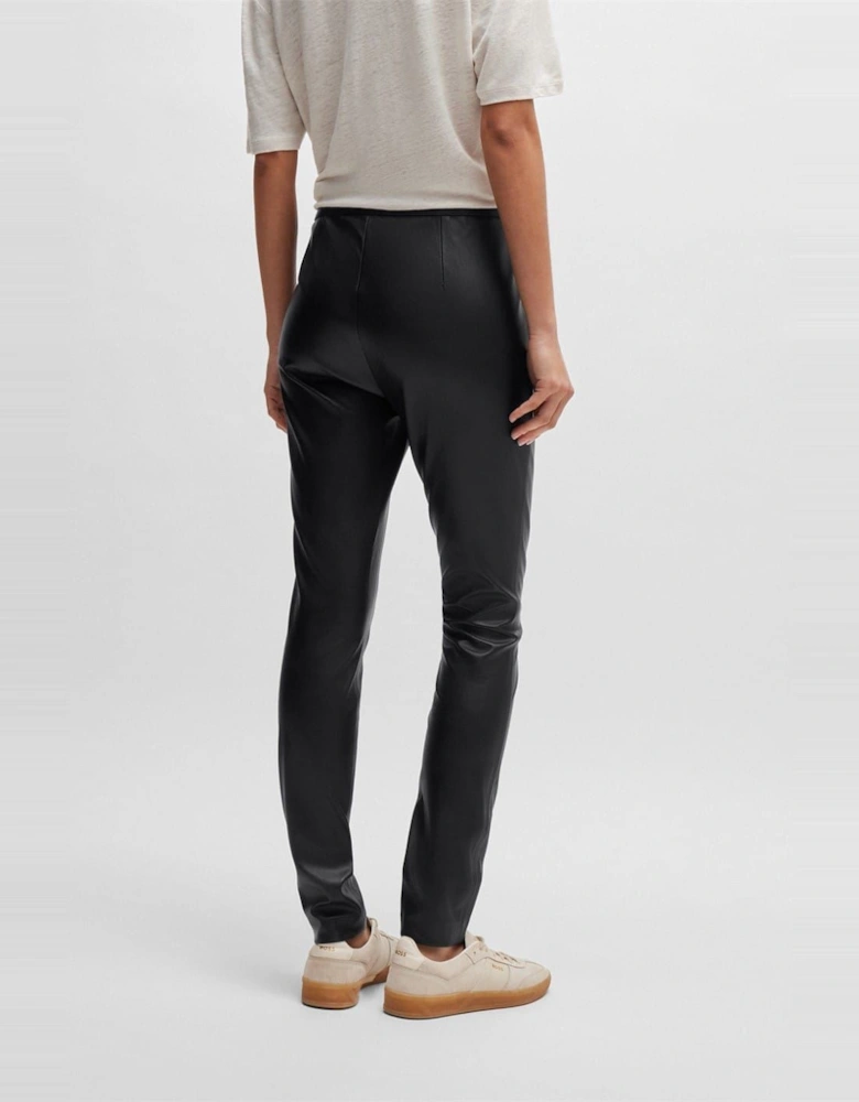 Taslimah Solid Patterned Slim Trousers